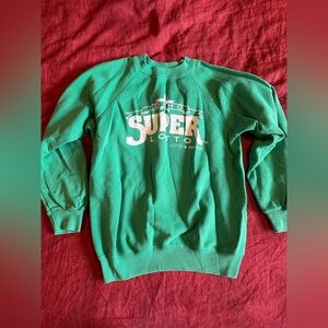 Vintage green graphic crew neck sweatshirt